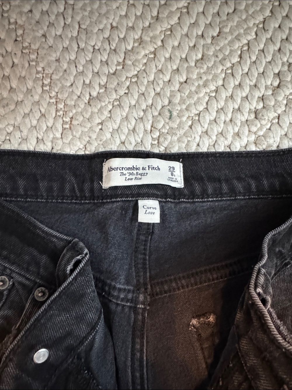 Abercrombie & Fitch Black Relaxed Jeans